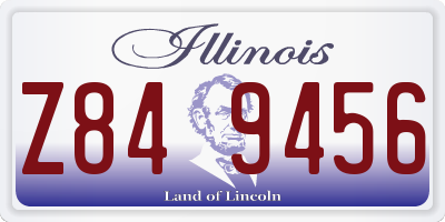 IL license plate Z849456