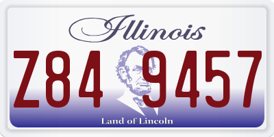 IL license plate Z849457