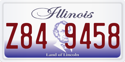 IL license plate Z849458