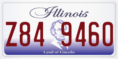 IL license plate Z849460