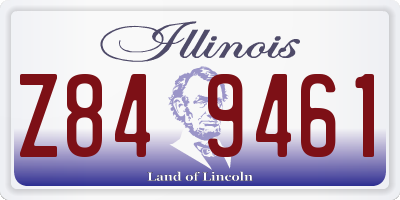 IL license plate Z849461