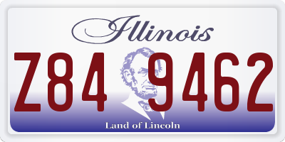 IL license plate Z849462