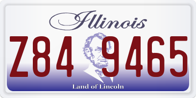 IL license plate Z849465