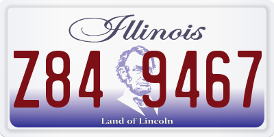 IL license plate Z849467