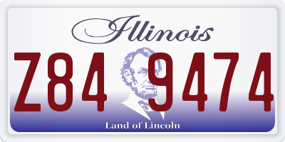 IL license plate Z849474