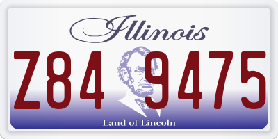 IL license plate Z849475