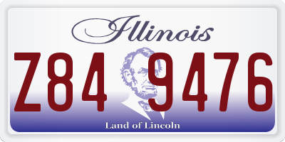 IL license plate Z849476