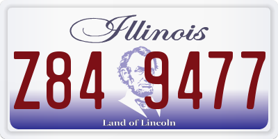 IL license plate Z849477