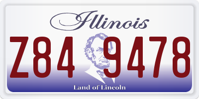 IL license plate Z849478