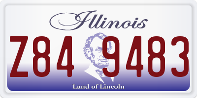 IL license plate Z849483