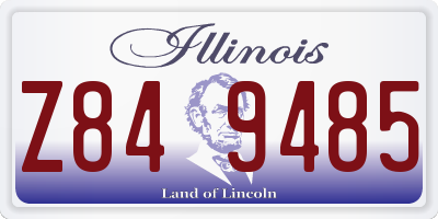 IL license plate Z849485