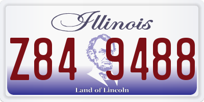 IL license plate Z849488