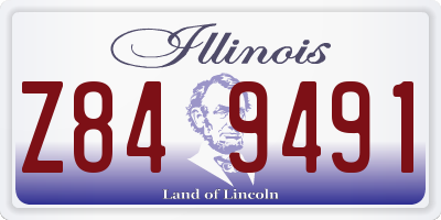 IL license plate Z849491