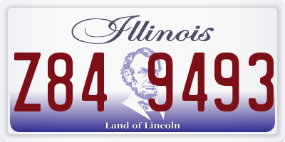 IL license plate Z849493