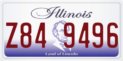 IL license plate Z849496