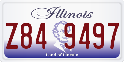 IL license plate Z849497