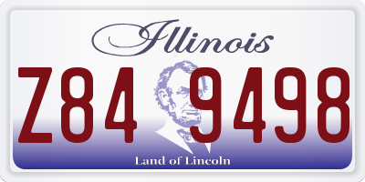 IL license plate Z849498