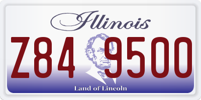 IL license plate Z849500