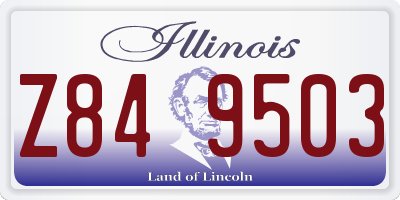 IL license plate Z849503