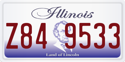 IL license plate Z849533