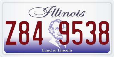 IL license plate Z849538