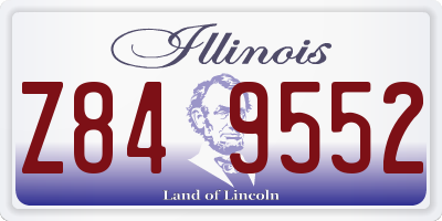 IL license plate Z849552