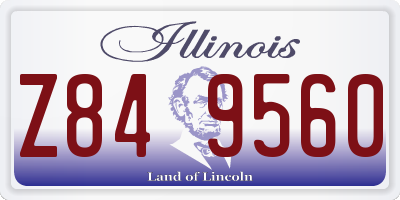 IL license plate Z849560