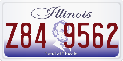 IL license plate Z849562