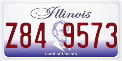 IL license plate Z849573