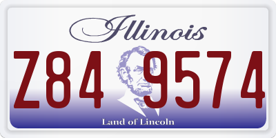 IL license plate Z849574