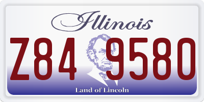 IL license plate Z849580