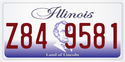 IL license plate Z849581