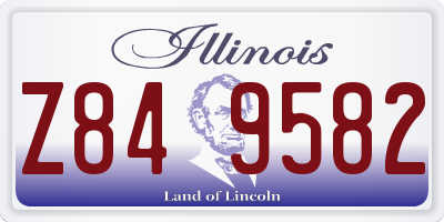IL license plate Z849582