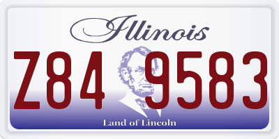 IL license plate Z849583