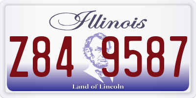 IL license plate Z849587