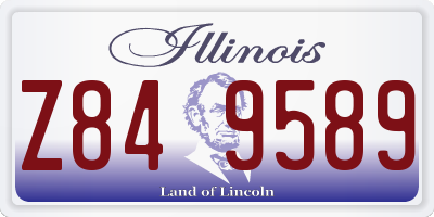 IL license plate Z849589