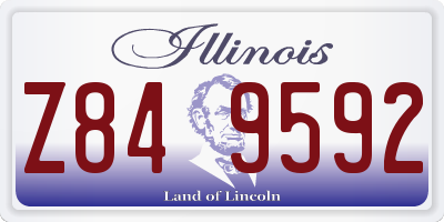 IL license plate Z849592