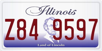 IL license plate Z849597