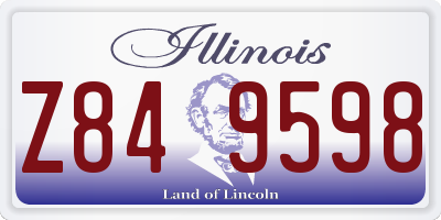 IL license plate Z849598