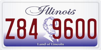 IL license plate Z849600