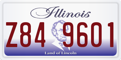 IL license plate Z849601