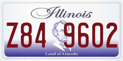 IL license plate Z849602
