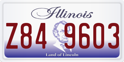 IL license plate Z849603
