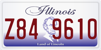 IL license plate Z849610