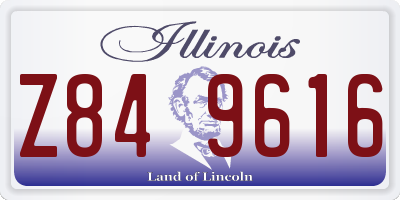 IL license plate Z849616