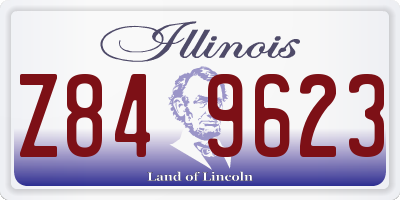 IL license plate Z849623