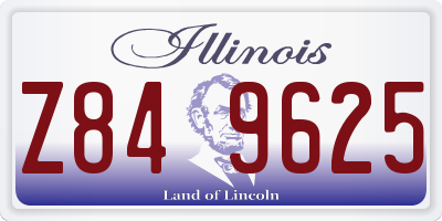 IL license plate Z849625