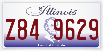 IL license plate Z849629