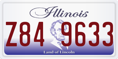 IL license plate Z849633