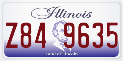 IL license plate Z849635